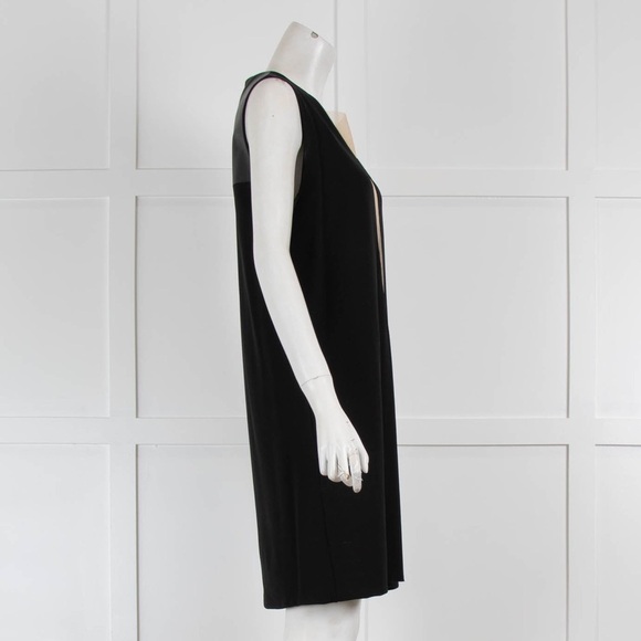 PEDRO LOURENÇO Black Sleeveless V neck mini Dress mesh lining size 36 / US Small - Picture 2 of 11